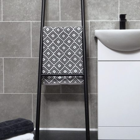 Light Grey Stone Tile Effect Shower Panels
