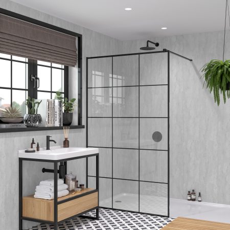 White Metallic Matt 1 Metre Shower Panel